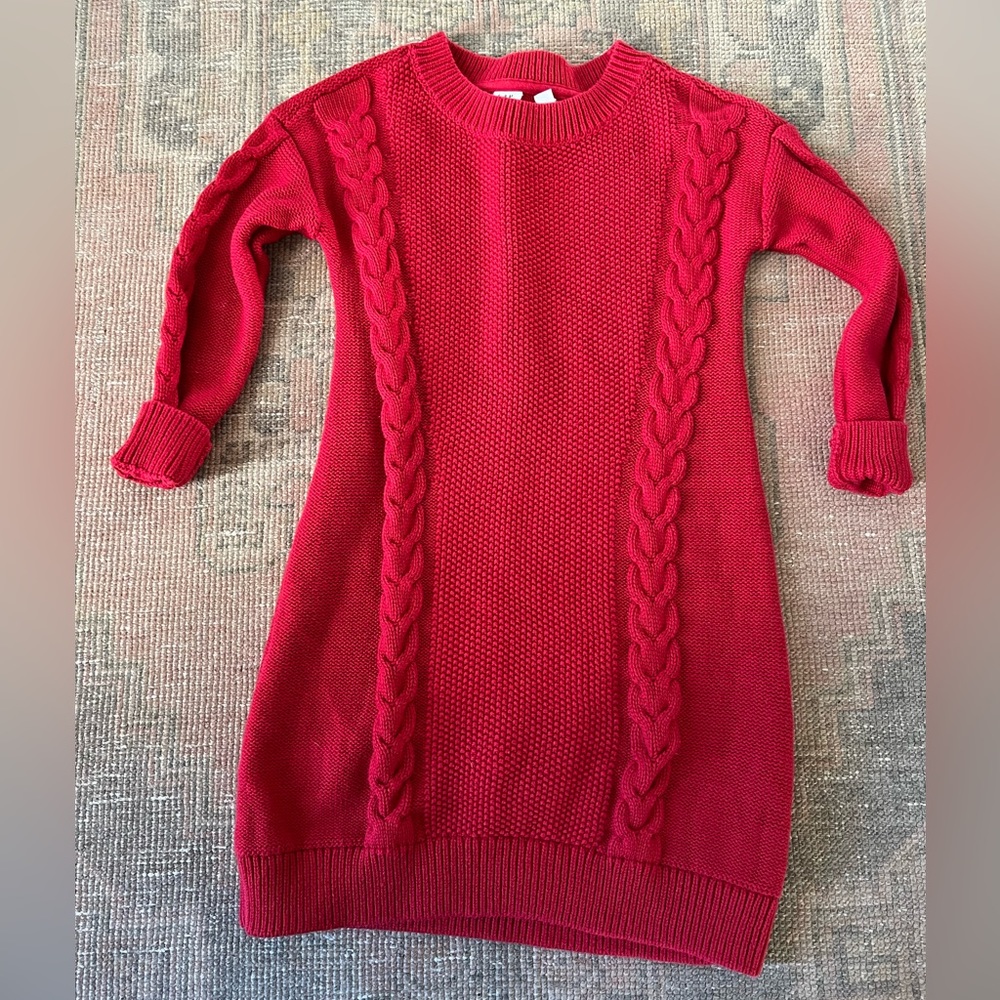 Gap Red sweater dress size small (6)